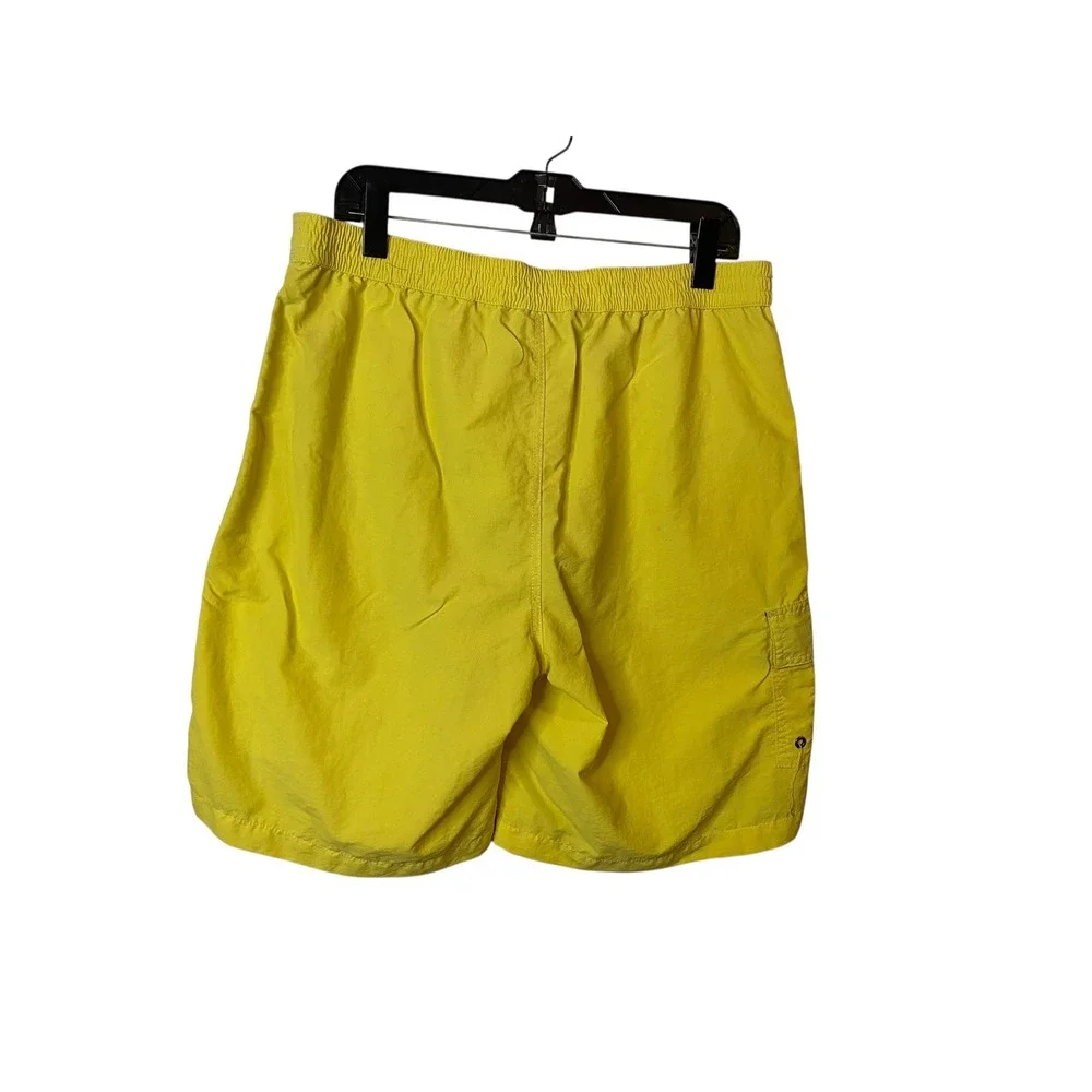 Polo Ralph Lauren Mens Yellow Cargo Swim Trunks Mesh Lined Size Medium 34 Waist